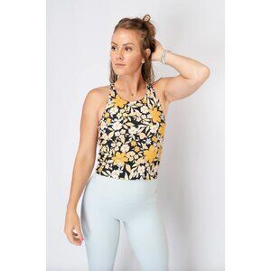 Twenty 2 Nutrition The Relentless Tank Floral Print Racerback Crop Top Size 2XL